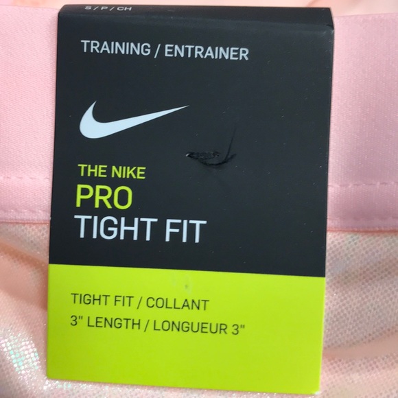 💥Pink metallic Nike Pro Shorts - Picture 4 of 4